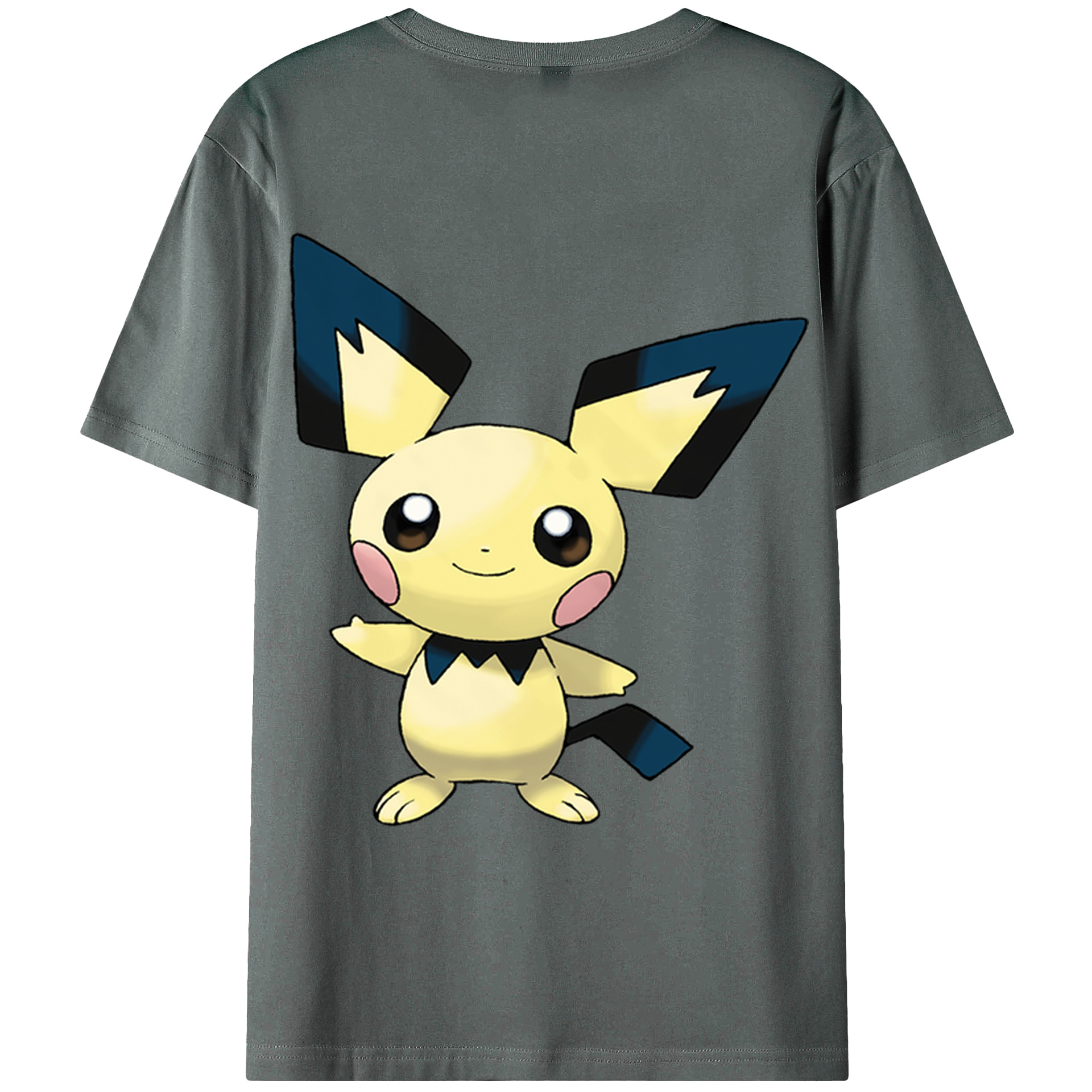 （画像用） ポケットモンスター Pokémon 綿100％ メンズ半袖Tシャツ（バックプリント） 通気性
